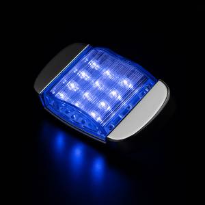 ATM - ATM - ATM-39905AMS - PLAFON ATM 14 LEDS AMBAR / MORADO MICA CLARA CON ESTROBO RECTANGULAR TIPO CARRITO BISEL CROMADO 12-24V - Image 3