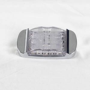 ATM - ATM-39905AP - PLAFON ATM 14 LEDS AMBAR / ROSA MICA CLARA CON ESTROBO RECTANGULAR TIPO CARRITO BISEL CROMADO 12-24V