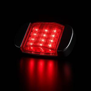 ATM - ATM-39905RM - PLAFON ATM 14 LEDS ROJO/ MORADO MICA CLARA CON ESTROBO RECTANGULAR TIPO CARRITO BISEL CROMADO 12-24V