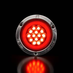 ATM - ATM - 1030R - PLAFON ATM 32 LEDS ROJO REDONDO 4" HALO BISEL ACERO INOXIDABLE 12-24V - Image 2