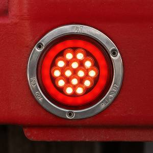 ATM - ATM - 1030R - PLAFON ATM 32 LEDS ROJO REDONDO 4" HALO BISEL ACERO INOXIDABLE 12-24V - Image 4