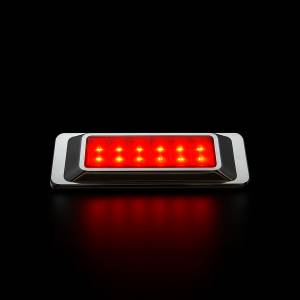 ATM - ATM - 1036R - PLAFON ATM 18 LEDS ROJO RECTANGULAR 6 1/4" X 2" BISEL CROMADO 12-24V - Image 2