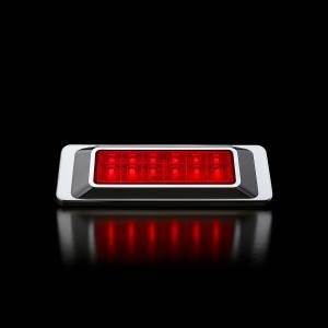 ATM - ATM - 1036R - PLAFON ATM 18 LEDS ROJO RECTANGULAR 6 1/4" X 2" BISEL CROMADO 12-24V - Image 3