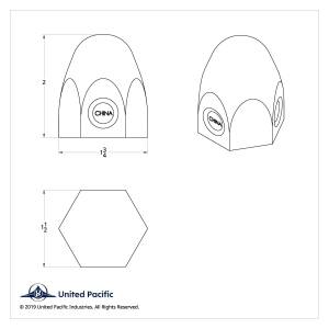 UNITED PACIFIC - UNITED PACIFIC - 10004P - TAPAS PARA TUERCAS DE BALA DE ACERO CROMADO DE 1-1/2" X 2" (PAQUETE DE 10) - Image 7
