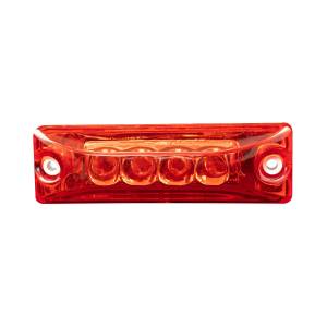 GENERICA-PPN0797-R-PLAFON 4 LEDS ROJO RECTANGULAR SERIE 19 12V