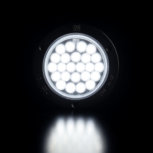 ATM - 1007BN - PLAFON ATM 24 LEDS BLANCO REDONDO 4" BISEL PLASTICO NEGRO 12-24V