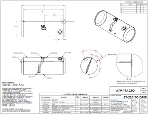 ALTTEC - ALTTEC - PT-230100-DR08 - TANQUE DIESEL PETERBILT 2007 EN ADELANTE 23" X 60" DE 100 GALONES LADO CHOFER TAPON ATRAS - Image 2