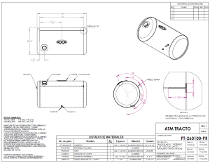 ALTTEC - ALTTEC - PT-260100-PR - TANQUE DIESEL PETERBILT 2006 ANTERIOR 26" X 48" DE 100 GALONES LADO PASAJERO TAPON ATRAS - Image 2