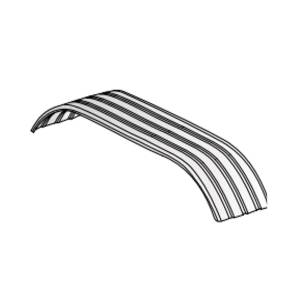 GENERICA-LZN0563-SALPICADERA ACANALADA 2 EJES 102" X 14 1/2" X 24 1/2" ALUMINIO PAR