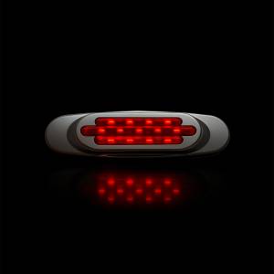 ATM - ATM - 1002R - PLAFON ATM 16 LEDS ROJO OVALADO 16.4 X 5.3 X 2.2 CENTIMETROS BISEL CROMADO 12-24V - Image 2