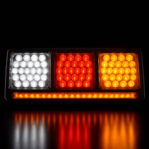 ATM - ATM - 1016STR - JUEGO LAMPARA STOP TRIPLE 92 LEDS CON REGLETA AMBAR/ROJO/BLANCO ABS CROMADA 12V - Image 2