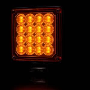 ATM - ATM - 1022 - LUZ SEMAFORO 32 LEDS CUADRADO 7.5 X 12 X 4 CENTIMETROS SENCILO AMBAR/ROJO SOPORTE ABS CROMADA 12V - Image 2