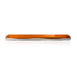 ATM - 1025AH - PLAFON BARRA ATM 51 LEDS AMBAR 17 1/4" X 1" X 3/4" HALO BISEL CROMADO 12-24V