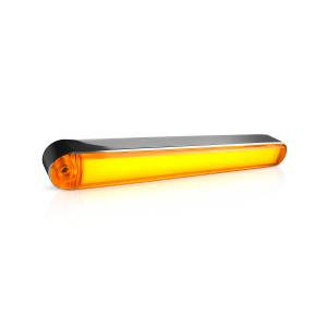ATM - 1028AH - PLAFON BARRA ATM 15 LEDS AMBAR HALO 6 3/4" X 3/4" X 3/4" BISEL PLASTICO CROMADO 12-24V