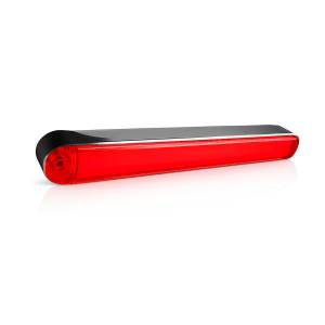 ATM - 1028AH-R - PLAFON BARRA ATM 15 LEDS ROJO HALO 6 3/4" X 3/4" X 3/4" BISEL PLASTICO CROMADO 12-24V