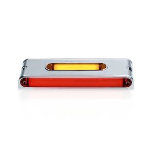 ATM - 1028MH - LUZ LATERAL MIXTA TRES CARAS 17.3 X 2.5 X 5.9 CM HALO 36 LEDS 12 V ARO ABS CROMADA