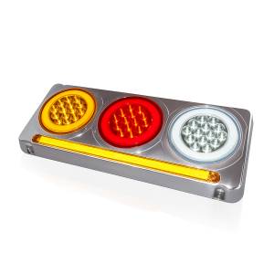 ATM - ATM - 1030STR - REGLETA STOP TRIPLE 117 LEDS AMBAR/ROJO/BLANCO 37 X 15.3 X 3.2 CENTIMETROS JUEGO 12V - Image 2