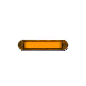 ATM - 1033AH - PLAFON BARRA ATM 6 LEDS AMBAR HALO 3 3/4" X 3/4" X 1" BISEL PLASTICO CROMADO 12-24V