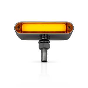 ATM - 1033H - PLAFON BARRA ATM 24 LEDS AMBAR/ROJO HALO 3 1/2" X 2 1/4" X 2" BISEL CROMADO 12-24V