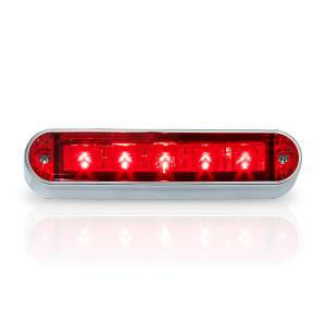 ATM - 1033R - REGLETA 5 LEDS ROJO 9.2 X 2 X 1.7 CENTIMETROS ARO ABS CROMADO 24V