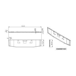EXFLEX - EXFLEX - CB45001031 - DEFENSA FRONTAL PETERBILT 379 20" TAPERED ROLLER END - Image 3