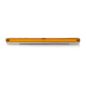 ATM - 1034AH - PLAFON BARRA ATM 27 LEDS AMBAR HALO 12 1/4" X 3/4" BISEL PLASTICO CROMADO 12-24V