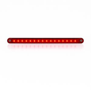 ATM - 1034R - PLAFON BARRA ATM 20 LEDS ROJO 12" X 15/16"BISEL PLASTICO CROMADO 12-24V