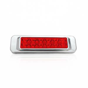ATM - 1035R - PLAFON LATERAL 12 LEDS ROJO 14.3 X 4.1 X 16 ARO ABS CROMADO