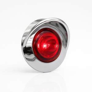 ATM - 1037VR - PLAFON ATM 1 LED ROJO REDONDO 1/2" BISEL CON VISERA CROMADO 12-24V