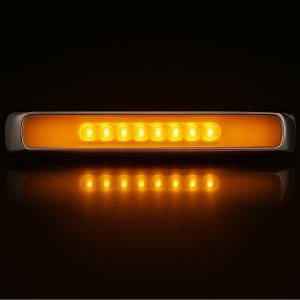 ATM - ATM - 1041AH-A - PLAFON BARRA ATM 51 LEDS AMBAR/ROJO/BLANCO HALO 17" X 1 1/4" X 1" BISEL CROMADO 12-24V - Image 2