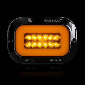 ATM - ATM - 1042-AS - PLAFON ATM 36 LEDS AMBAR HALO RECTANGULAR 5 1/4" X 3 3/4" BISEL PLASTICO CROMADO 12-24V - Image 2