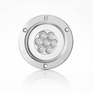 ATM - 1046 - PLAFON STOP 19 LEDS BLANCO HALO 3" X 8 CENTIMETROS ARO ACERO INOXIDABLE