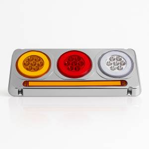 ATM - 1046ST - LAMPARA STOP HALO TRIPLE PEQUEÑA DE IDENTIFICACION 57 LEDS.
