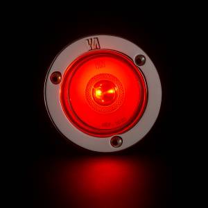 ATM - ATM - 1050R - PLAFON STOP 10 LEDS ROJO HALO REDONDO OJO DE ANGEL 2" ARO ACERO INOXIDABLE MONTAJE 3 TORNILLOS 124V - Image 2