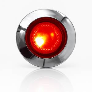ATM - 1053R - PLAFON ATM 1 LED ROJO REDONDO 1" BISEL CROMADO 12-24V PAR