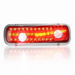 ATM - 1054R - PLAFON RECTANGULAR ATM STOP TRASERO 78 LEDS ROJO/AMBAR/BLANCO 12-24V