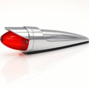 ATM - 1055CPHRV - LAMPARA CABINA MISIL CAPOTA HALO 41.2 X 8.9 CM 24V ROJO VISERA CROMADA