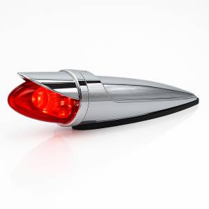 ATM - 1055CPRV - LAMPARA CABINA MISIL CAPOTA 41.2 X 8.9 CM 24V ROJO VISERA CROMADA