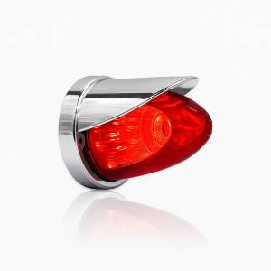 ATM - 1055CRV - LAMPARA LATERAL MISIL 10.4 X 8.9 CM 24V ROJO VISERA CROMADA