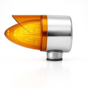 ATM - 1055SAVA - SEMAFORO GRANDE SENCILLO LED 14.7 X 10.5 X 9 CM 24V AMBAR VISERA AMBAR