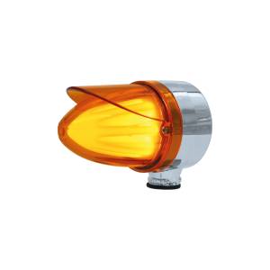 ATM - 1055SHAVA - SEMAFORO GRANDE SENCILLO TIPO MISIL HALO 14.7 X 10.5 X 9 CM 24V AMBAR VISERA AMBAR