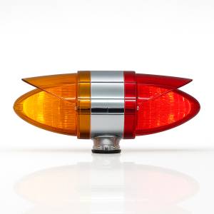 ATM - 1055VC - SEMAFORO TIPO MISIL GRANDE DOBLE CARA 24.4 X 10.5 X 9 CM 24V VISERA COLOR