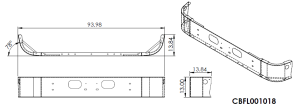 EXFLEX - EXFLEX - CBFL001018 - DEFENSA EXFLEX KENWORTH T300 UNA PIEZA CROMADO - Image 3