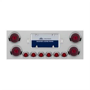 UNITED PACIFIC - UNITED PACIFIC - 34483 - PORTAPLACA UNITED PACIFIC DE 34" 4 LUZ DE 4" 13 LEDS 6 LUZ DE 2" 4 LEDS ROJO ACERO INOXIDABLE - Image 2