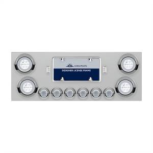 UNITED PACIFIC - UNITED PACIFIC - 34281 - PANEL CENTRAL TRASERO INOXIDABLE CON CUATRO LUCES LEDS 21"4"GLO" Y SEIS LUCES LEDS 9" ROJO - Image 2