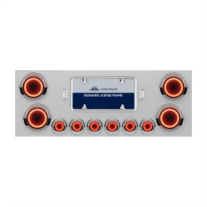UNITED PACIFIC - 34498 - PORTAPLACA UNITED PACIFIC DE 34" 4 LUZ DE 4" 13 LEDS 6 LUZ DE 2" 4 LEDS ROJO MIRAGE ACERO INOXIDABLE