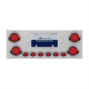 UNITED PACIFIC - UNITED PACIFIC - 34498 - PORTAPLACA UNITED PACIFIC DE 34" 4 LUZ DE 4" 13 LEDS 6 LUZ DE 2" 4 LEDS ROJO MIRAGE ACERO INOXIDABLE - Image 2