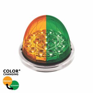 UNITED PACIFIC - 35975 - LUZ REPUESTO DE ZEPELIN WATERMELON UNITED PACIFIC 17 LEDS AMBAR/VERDE MICA CLARA CON BISEL 12V