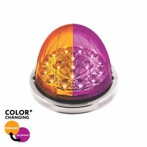 UNITED PACIFIC - 35976 - LUZ REPUESTO DE ZEPELIN WATERMELON UNITED PACIFIC 17 LEDS AMBAR/PURPURA MICA CLARA CON BISEL 12V DES