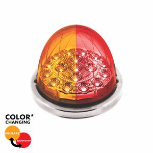 UNITED PACIFIC - 35977 - LUZ REPUESTO DE ZEPELIN WATERMELON UNITED PACIFIC 17 LEDS AMBAR/ROJO MICA CLARA CON BISEL 12V